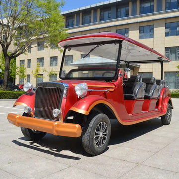 12 Seater Classic Electric Sightseeing Car Shuttle Bus with 4KW  Electric Motor for Tourist Attraction Transportation