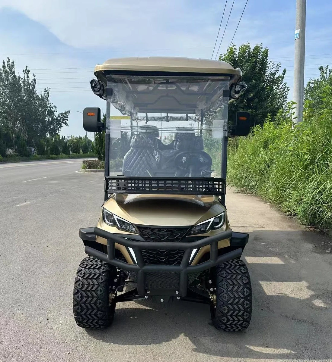 Yuexuan 6 Seater Golf Buggy Sightseeing Car Vehicle Street Legal Lifted Electric Club Car Golf Cart with Rain Cover