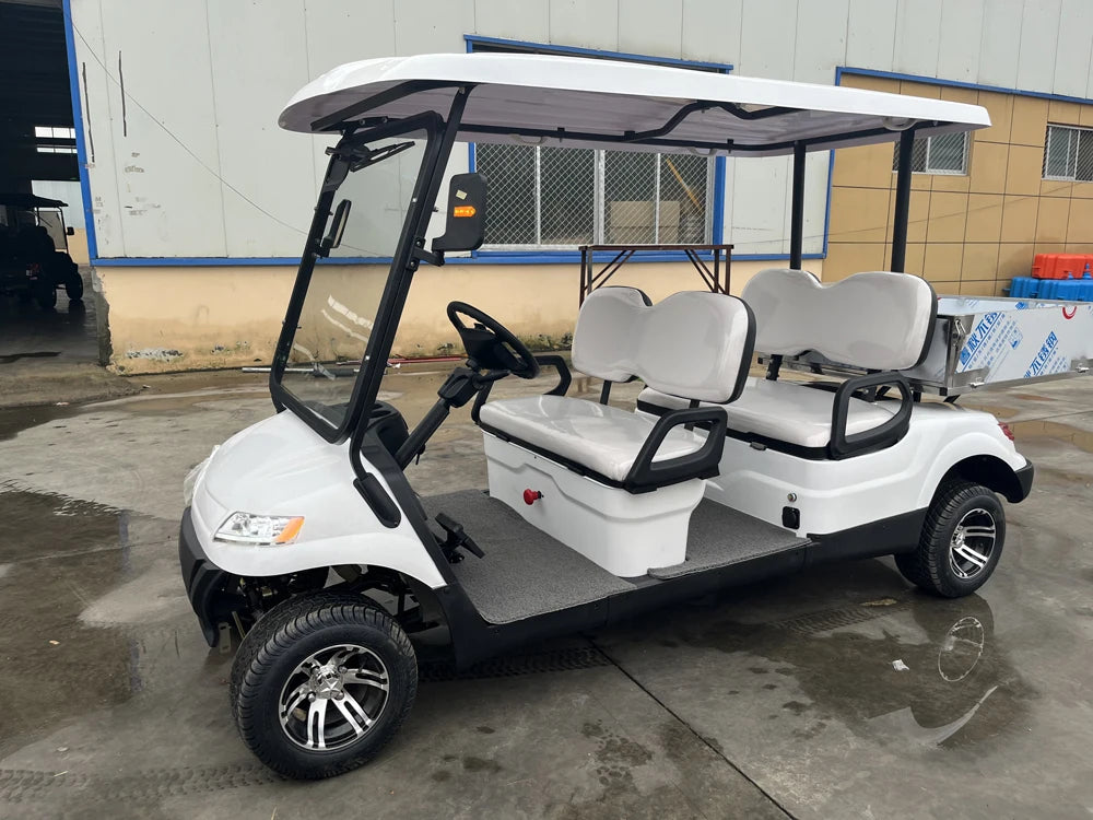 Wholesale Sales of Customized 4-Seater Electric Golf Cart with 48v Battery Cargo Box for Efficient Transport