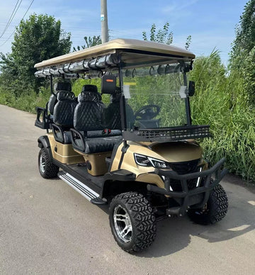 Yuexuan 6 Seater Golf Buggy Sightseeing Car Vehicle Street Legal Lifted Electric Club Car Golf Cart with Rain Cover