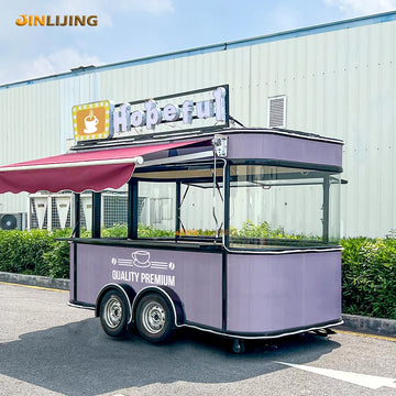 Coffee Truck Mobile Bar Kiosk Snack Pizza Taco Ice Cream Cart Concession Fully Equipped Kitchen Mobile Food Trailer