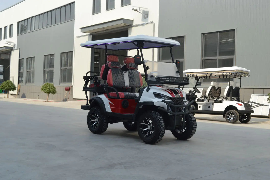 Affordable White  48V 60V 72V Lithium Battery Sightseeing Electric Club Carts 4 Seats  Golf Cart for Hotel Reception