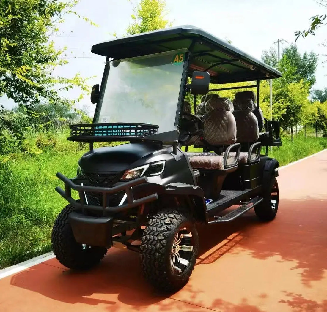 Chinese Brand New Off-road Sightseeing Car  4x4 Utility Solar Power 4+2 Seat Electric Golf Cart