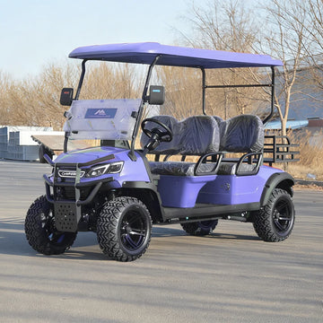 High Quality Adjustable Seats Purple Electric Mini Golf Cart 4 Seater Sightseeing Electric Club Carts for Resort Shuttle