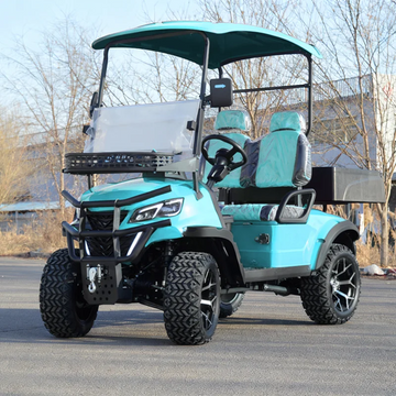 2 Seater  Green Electric Utility Golf Cart Club Car  Equipped with 60V Powerful Motor  for Scenic Area Sightseeing
