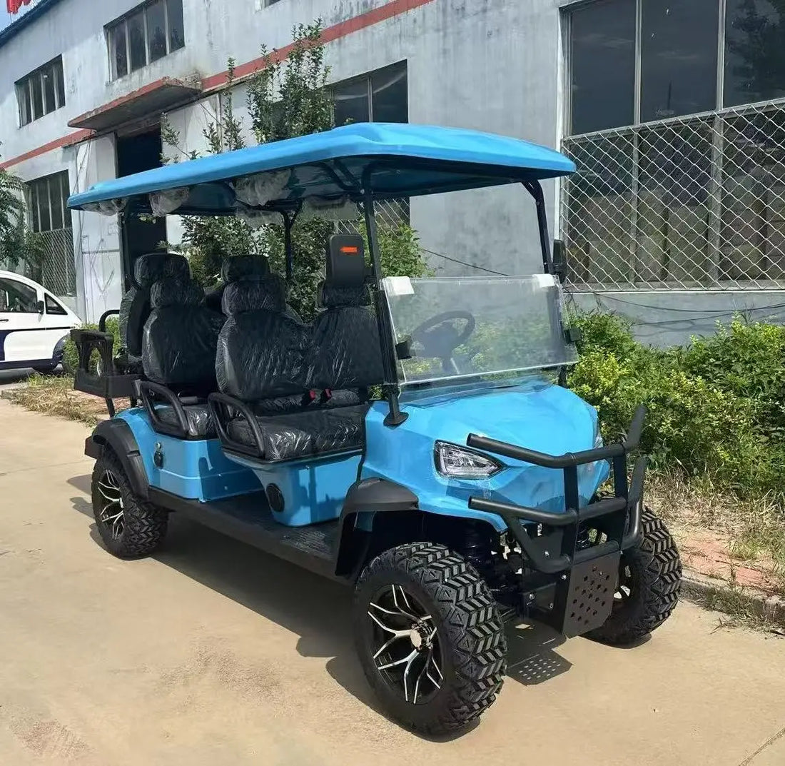 Chinese 60v 4 Wheel 6 Seats Golf Carts Electric Golf Kart Can Be Customized Sales