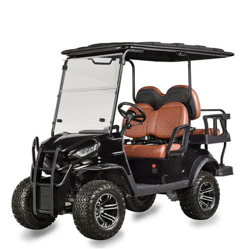 New Model 2+2 Electric Golf Cart Popular Comfortable Folding Club Sightseeing Car with 4 Seats for Hunting Buggy & Road Golf