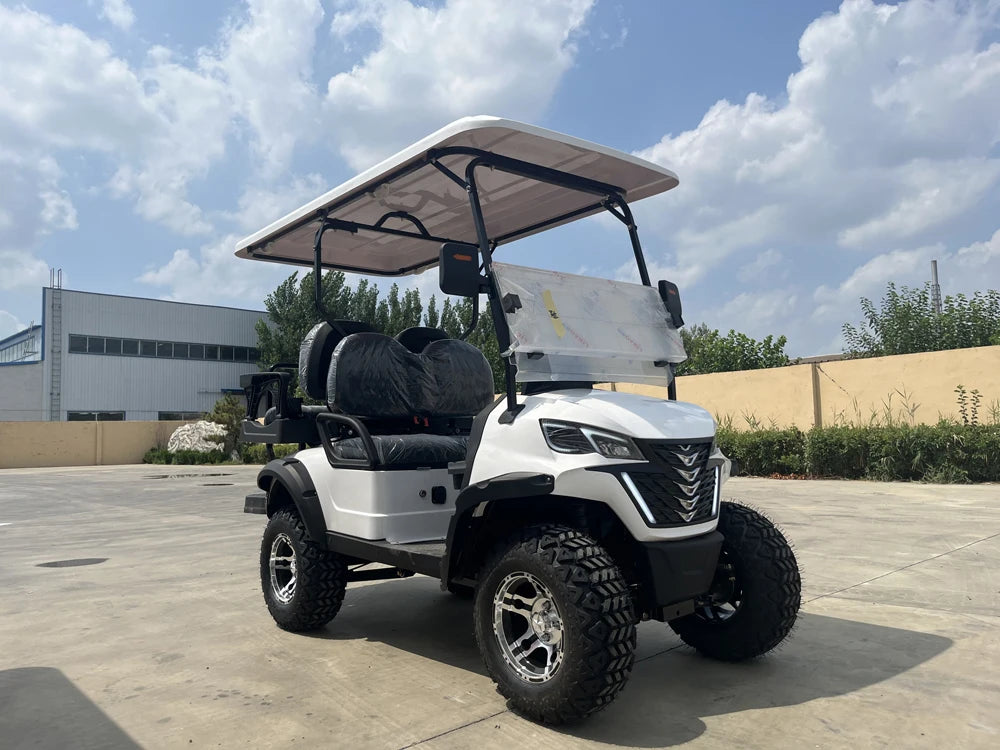 72V Lithium Battery 7.5kW 14 Inch Wheel 4-Seater Electric Golf Cart with 48V Battery