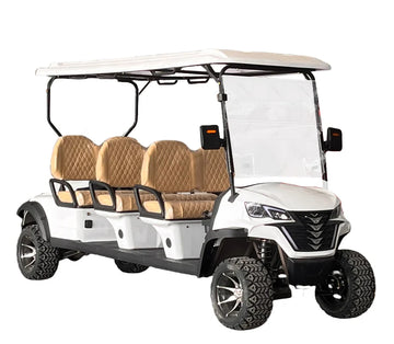 48V 4 Wheels and Tires Steel Plastic Material Chinese Cheap EEC/DOT/GCC Certified 6-Passenger Club Car Electric Golf Cart
