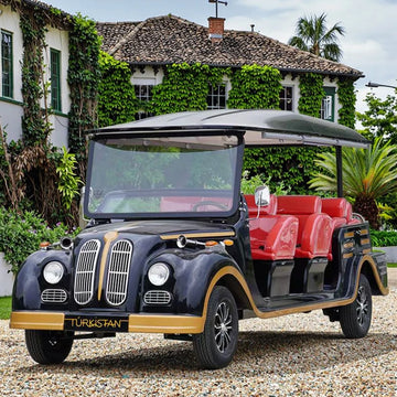 Classic Luxury 8-seater Electric Vintage Golf Carts for Travelling Club Use Lithium-ion Battery Electric Golf Cart