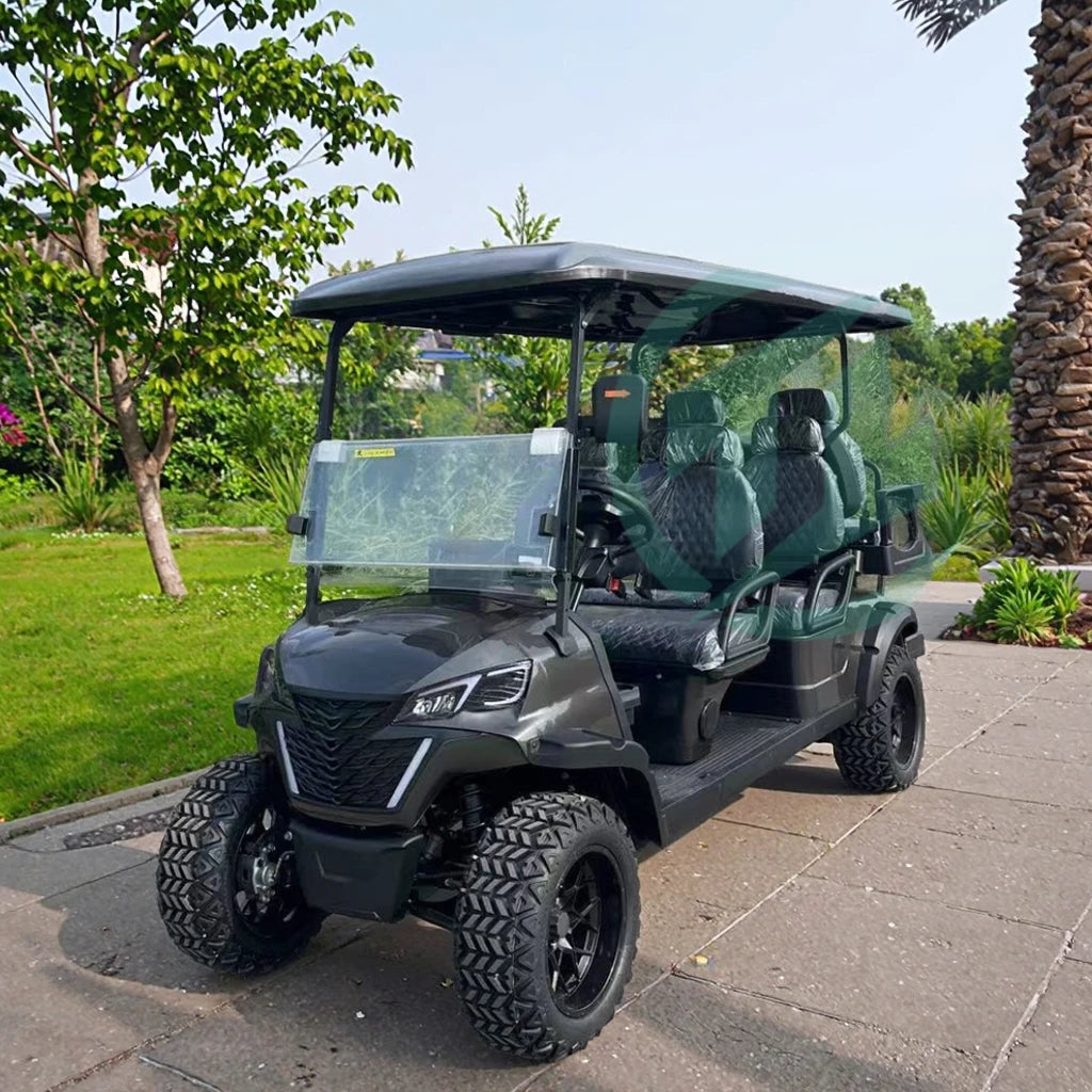 6 Seats Metal Steel Plastic Hunting Golf Cart Electric off Road Golf Cart Carro De Golf Electric with Curtis Controller