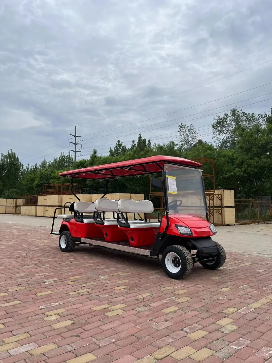48 Volt Manufacturer 4-Wheel Drive Electric Golf Push Cart with 8 Seats