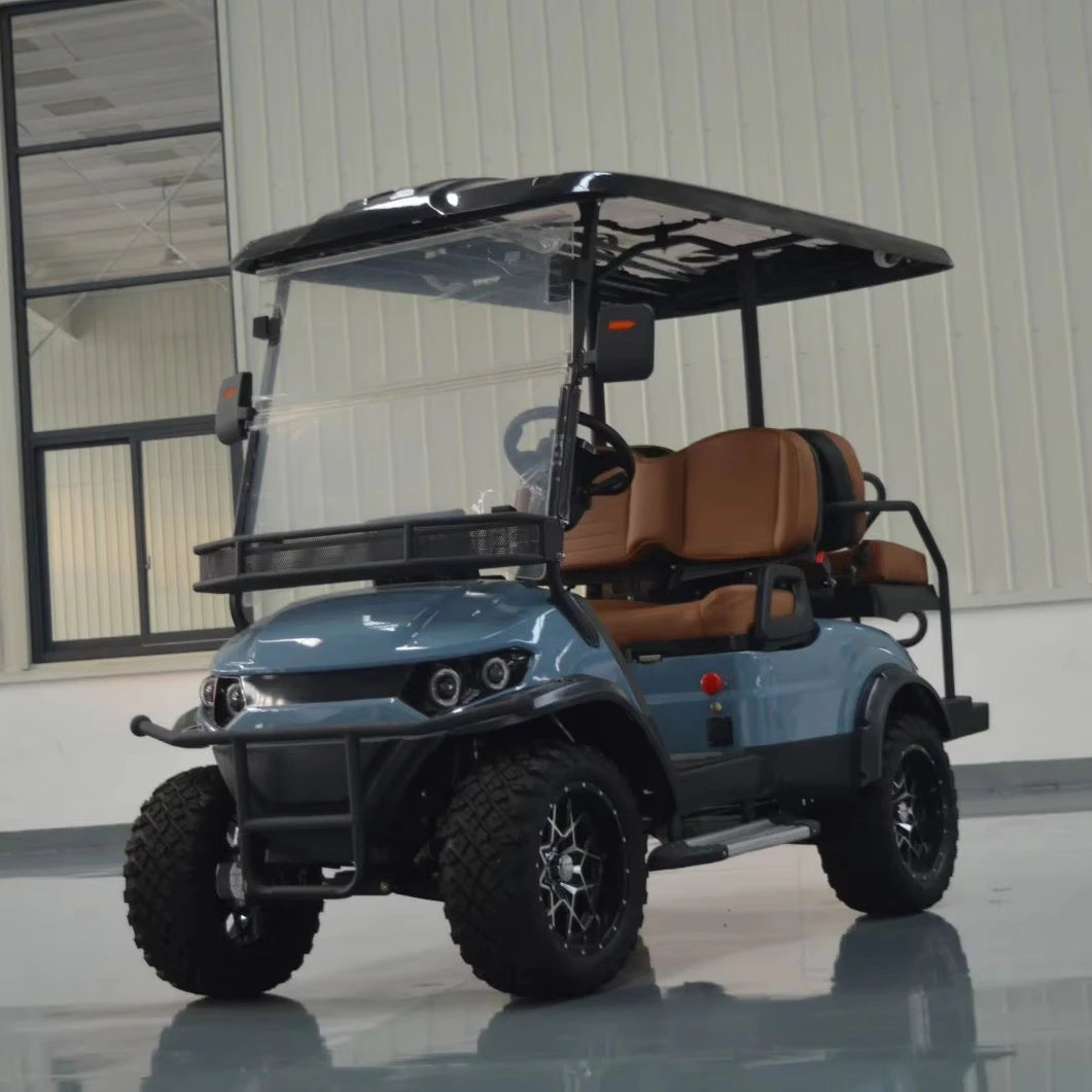 Street Legal 4x4 Drive Club Car 4 Passengers Electric  Golf Cart for Scenic Area Sightseeing Supports OEM/ODM
