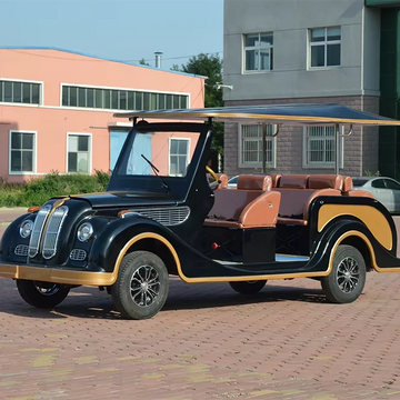 Vintage Car Classic Electric Lithium Battery Sightseeing Tourist Vehicle with 5KW Motor 8 Seats 100-120km Range for Scenic Areas